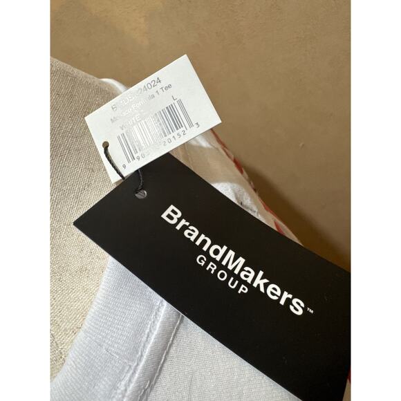 Monaco Formula 1 Tee by BrandMakers Group - White, Red/Black Embroidery, L NWT - Picture 9 of 9